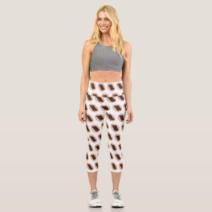 Short ribs cartoon illustration capri leggings