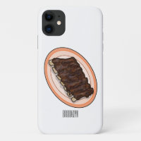 Short ribs cartoon illustration