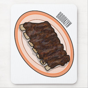 Short ribs cartoon illustration mouse mat