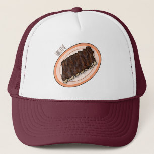 Short ribs cartoon illustration trucker hat