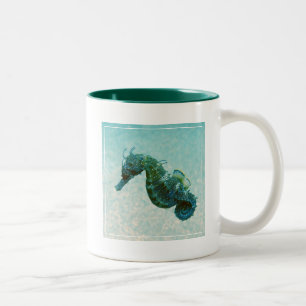 Short-Snouted Seahorse   Crimea, Russia Two-Tone Coffee Mug