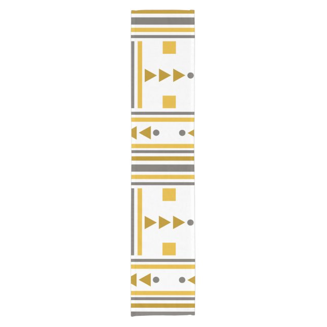 Short Table Runner With Geometric Pattern  (Front)