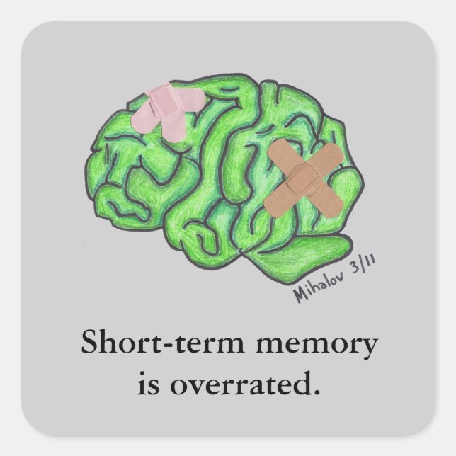 "Short-term memory" sticker (Front)