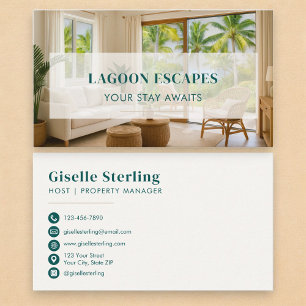 Short Term Rental Photo Property Manager Business Card