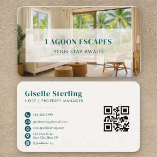 Short Term Rental QR Code Professional Business Card
