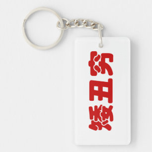 Short, Ugly & Poor 矮丑穷 Chinese Hanzi MEME Key Ring
