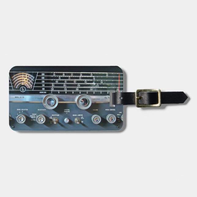 Short Wave Radio Receiver Luggage Tag (Front Horizontal)