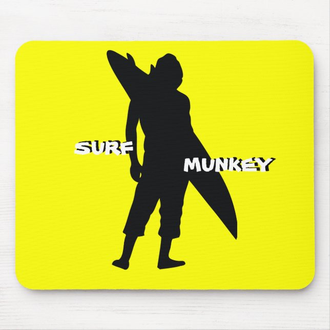 Shortboarder silhouette design mouse mat (Front)