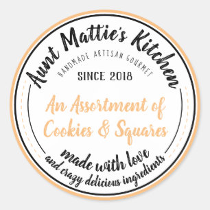 Shortbread Vintage Handmade Gourmet Food Label