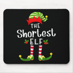 Shortest Christmas Elf Matching Pajama X-mas Party Mouse Mat