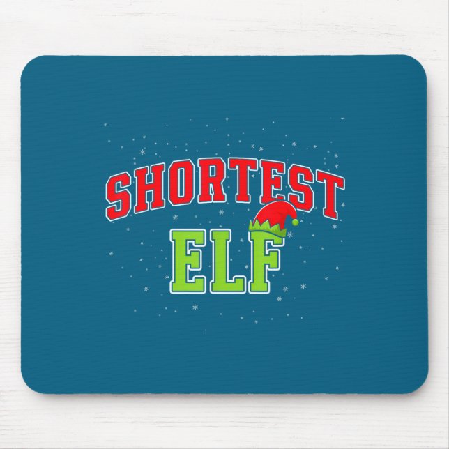 Shortest Elf Christmas Family Matching Group Xmas  Mouse Mat (Front)
