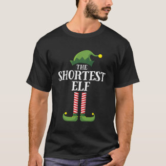 Shortest Elf Matching Family Group Christmas Party T-Shirt