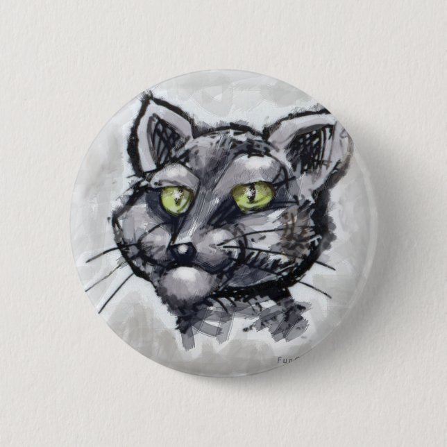 Shorthair Cat 6 Cm Round Badge (Front)