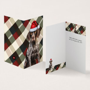 Shorthair Pointer GSP Dog Holiday Plaid Christmas