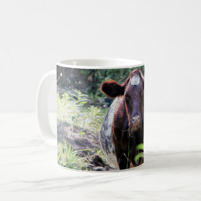 Shorthorn Dairy Cow Cooling in the Stream Mug (Front Left)