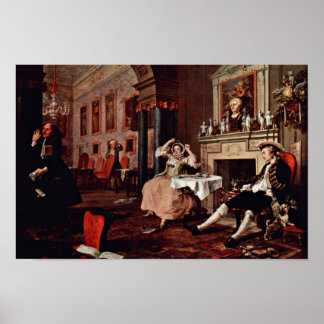 Shortly After The Wedding " By Hogarth William Poster