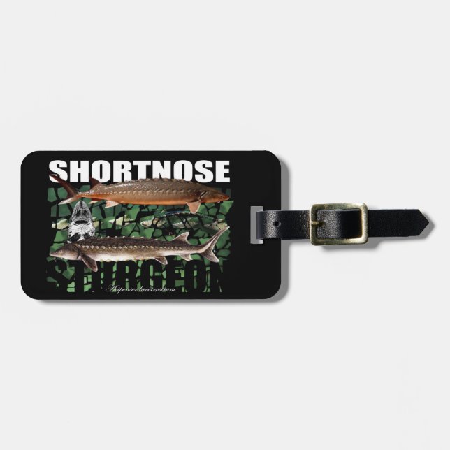 Shortnose Sturgeon Collage Luggage Tag (Front Horizontal)