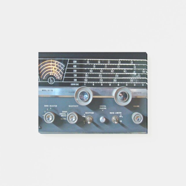 Shortwave Ham Radio Receiver Post-It Note (Front)