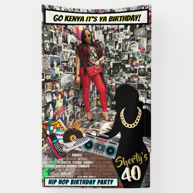 Shorty 40|Custom AGE Hip Hop Photo Banner (Vertical)
