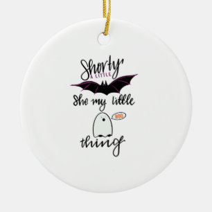 Shorty Batty Funny Retro Ceramic Tree Decoration