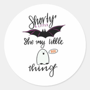 Shorty Batty Funny Retro Classic Round Sticker