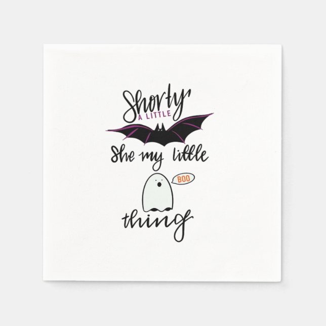 Shorty Batty Funny Retro Napkin (Front)