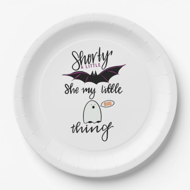 Shorty Batty Funny Retro Paper Plate (Front)