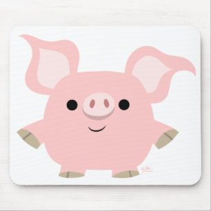 Shorty Cartoon Pig mousepad