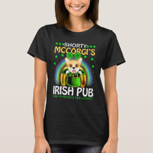 Shorty Mccorgi Irish Pub Leprechaun Corgi St Patri T-Shirt