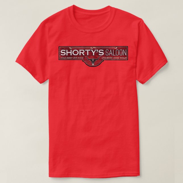 Shortys Saloon T-Shirt (Design Front)