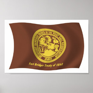 Shoshone Bannock Tribes Flag Poster Print