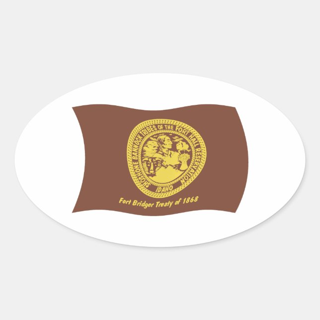 Shoshone Bannock Tribes Flag Sticker (Front)