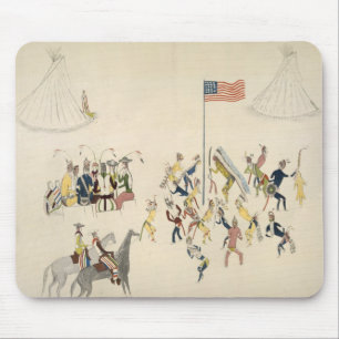 Shoshone dance participated in only by men (pigmen mouse mat
