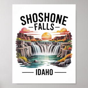 Shoshone Falls Idaho Road Trip Vacation Adventure Poster