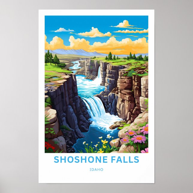 Shoshone Falls Idaho Travel Print (Front)