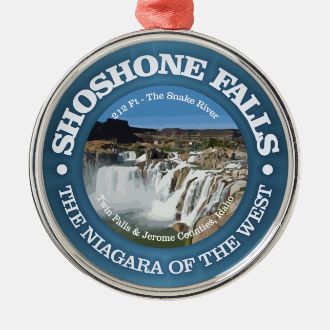 Shoshone Falls Metal Tree Decoration (Front)
