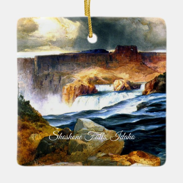 Shoshone Falls, Snake River, Idaho Ceramic Ornament (Front)