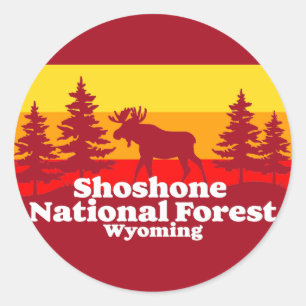 Shoshone National Forest Wyoming Classic Round Sticker