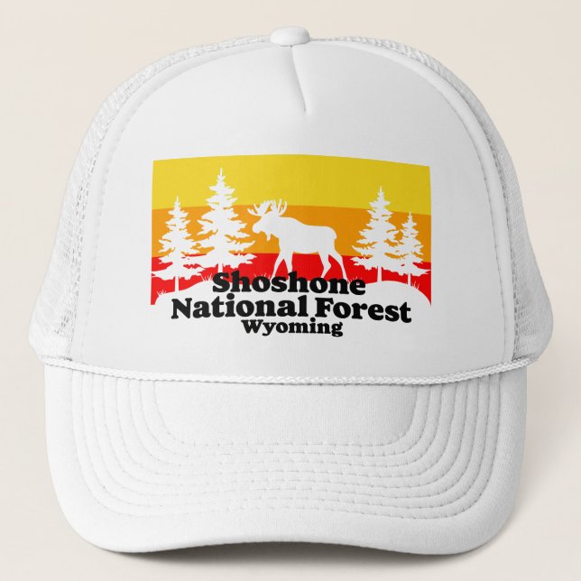 Shoshone National Forest Wyoming Trucker Hat (Front)