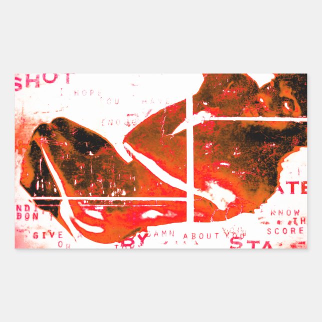 shot by state poster rectangular sticker (Front)