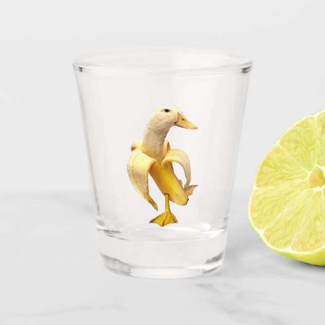 Shot Glass Banana Duck Meme (Front)