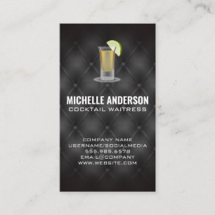 Shot Glass Bar and Restaurant Upholstery Business Card