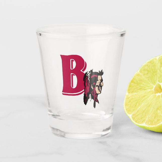 Shot Glass:  Bethel Braves Shot Glass (Front)