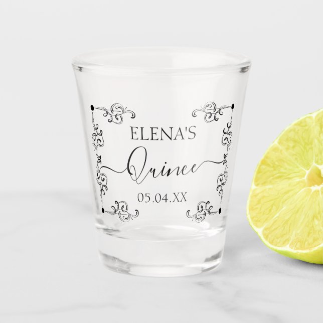 Shot glass Birthday Quinceanera Party Favour (Front)