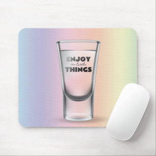 Shot Glass On Rainbow Background Mouse Mat