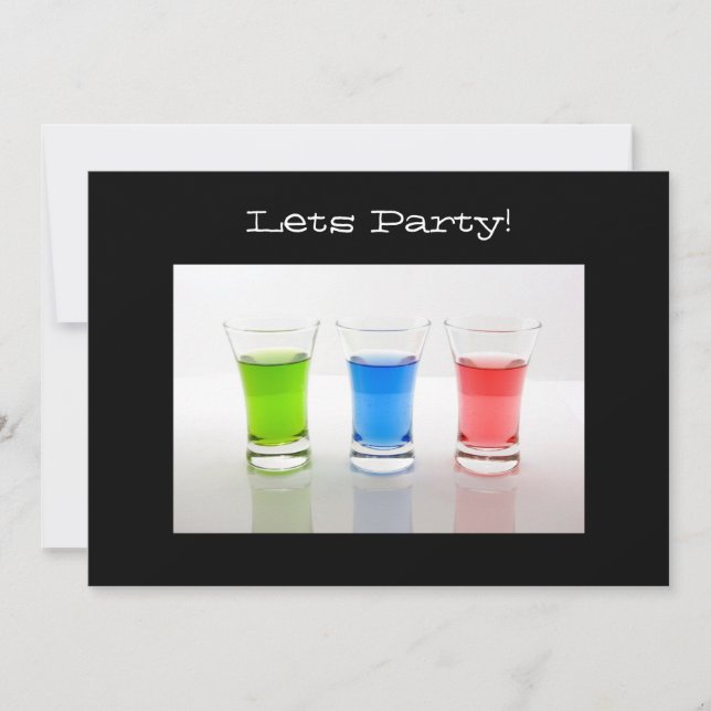 Shot Glass Party Invitation (Front)