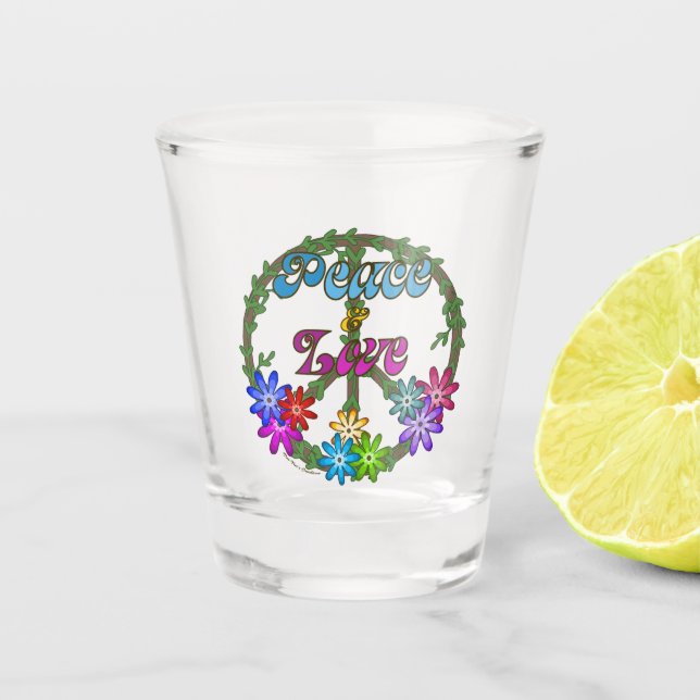 Shot Glass - Peace & Love (Front)