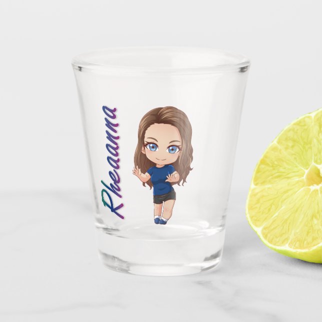 Shot Glass - Rheaanna Chibi (Front)