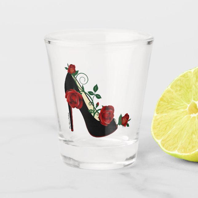 Shot Glass - Stiletto Rose (Front)