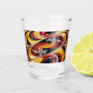 Shot glass with Belgian Colours